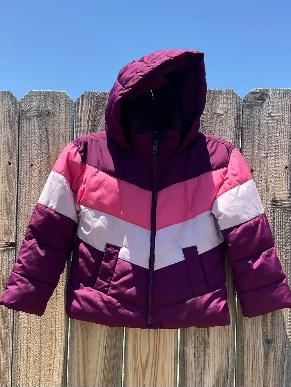 Take 50% OFF- Gap Kids Colorblock Hooded Puffer Jacket - Size-S